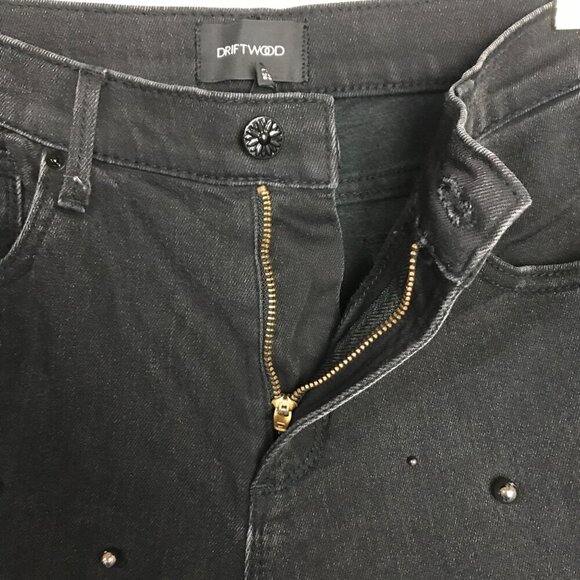 Black Studded Women's Jeans - Picture 7 of 16